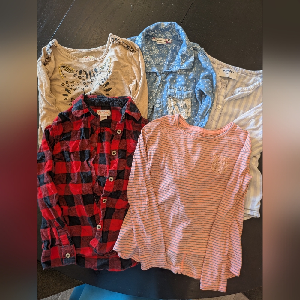 Cat & Jack Red and Blue Button Down Shirts